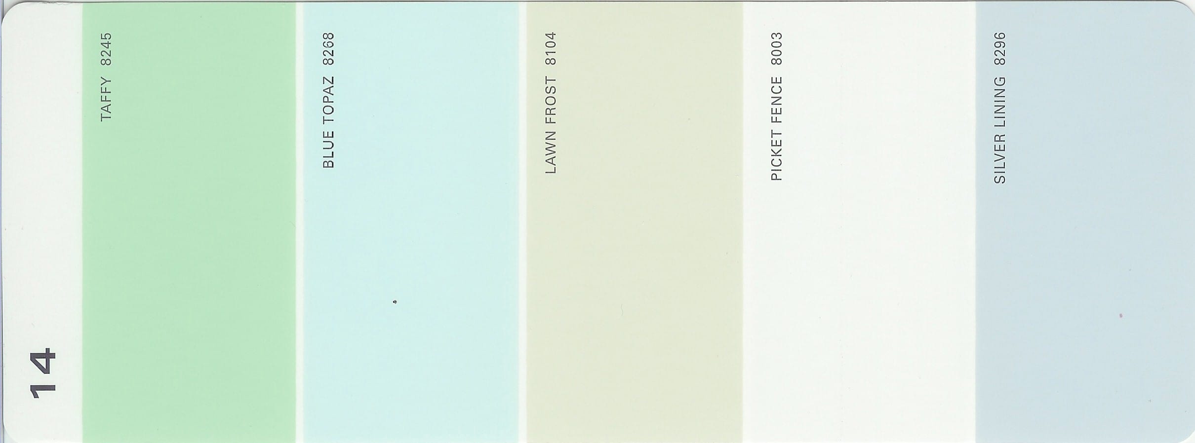 Martha Stewart Paint 5-Color Palette Card #14 ...