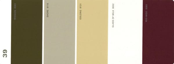 Martha Stewart Paint 5-Color Palette Card #39 Martha Stewart Paint 5-Color Palette Card #39