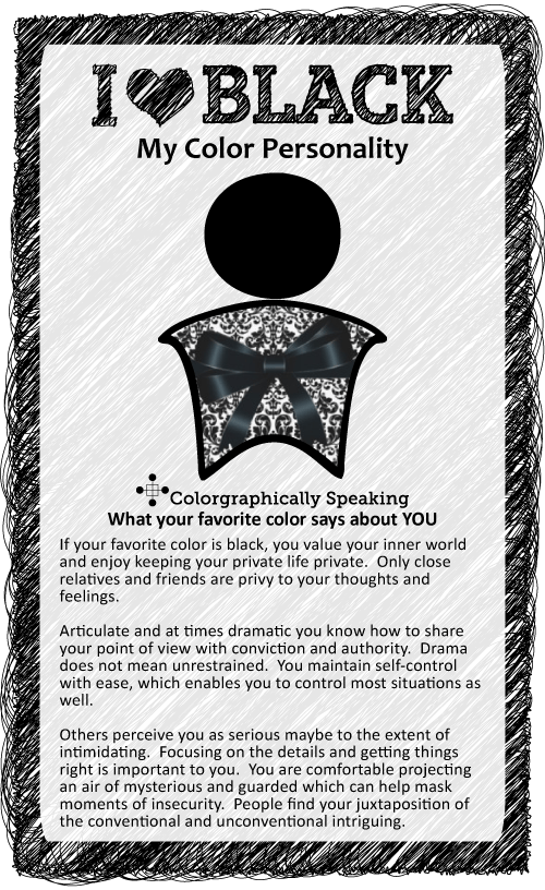 My Favorite Color is Black Meaning