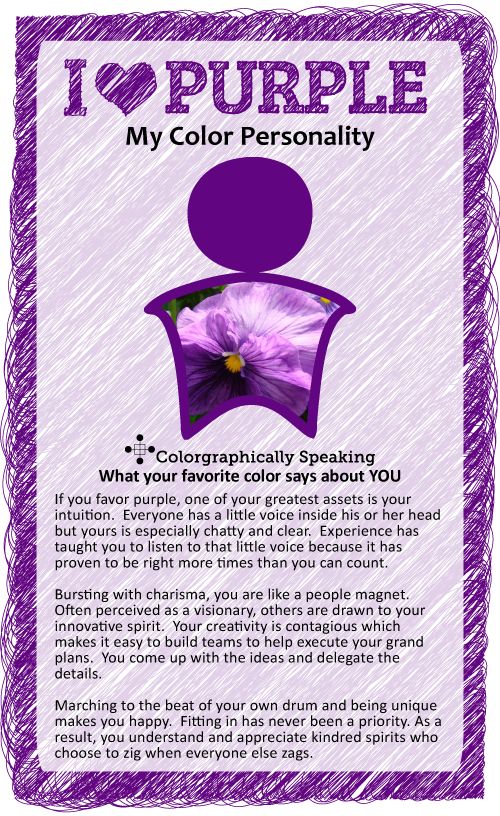 My Favorite Color is Purple Meaning