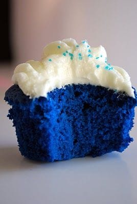 Blue velvet cupcake