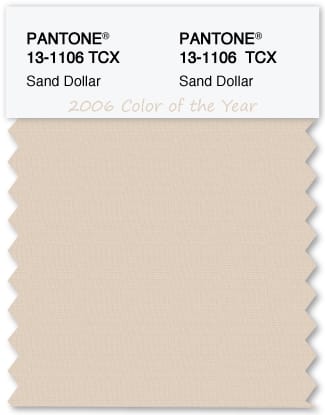Color Swatch Pantone color of the year 2006 Sand Dollar from The Land of Color Color Swatch Pantone color of the year 2006 Sand Dollar
