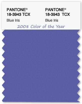Color Swatch Pantone color of the year 2008 Blue Iris from The Land of Color Color Swatch Pantone color of the year 2008 Blue Iris