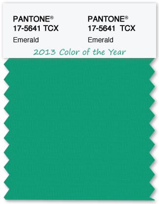 Color Swatch Pantone color of the year 2013 Emerald from The Land of Color Color Swatch Pantone color of the year 2013 Emerald