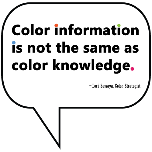 color information is not the same as color knowledge