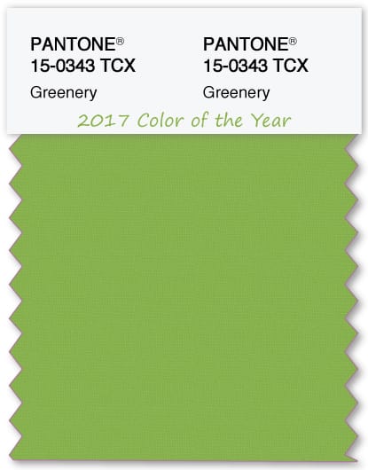 Pantone Color of the year 2017 Greenery