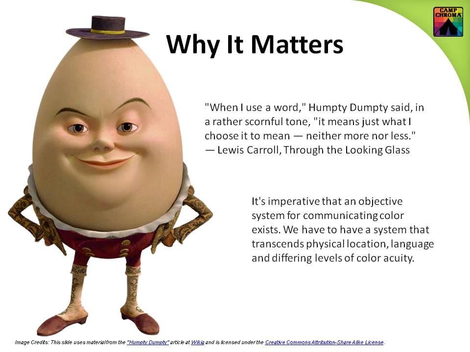 Slide from Camp Chroma Online Color Training