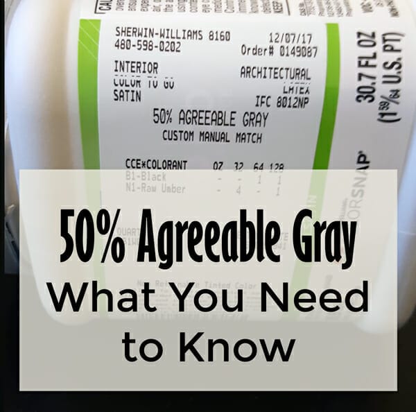 Agreeable Gray Paint Color Formula 50%