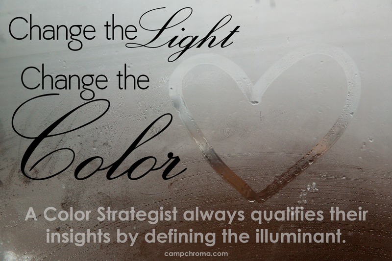 Change the light change the color