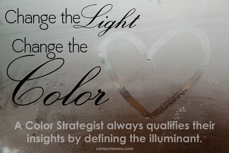 Change the light change the color