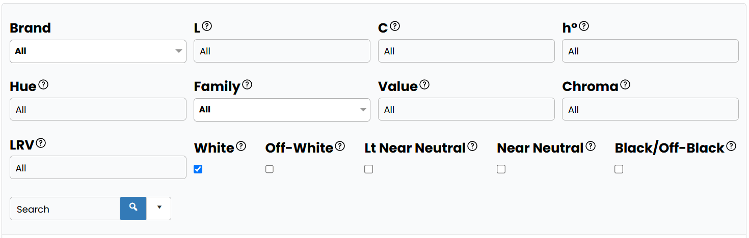 What is the Whitest White Paint Color DNA Table Short Cut Filters